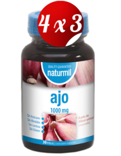 Pack 4x3 uds Ajo 1000 Mg Perlas 30 Capsulas De Dietmed