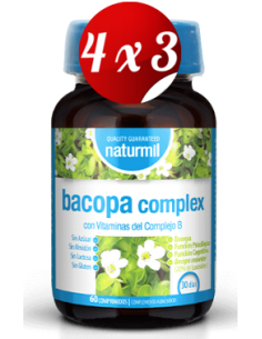 Pack 4x3 uds Bacopa Complex 300 Mg  60 Comprimidos De Dietmed