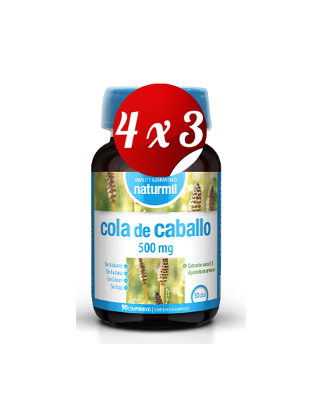 Pack 4x3 uds Cola De Caballo 500 Mg  90 Comprimidos De Dietmed