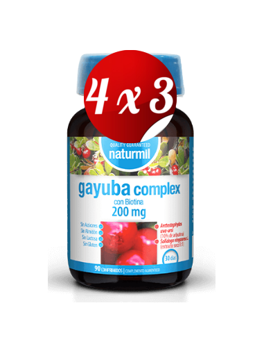 Pack 4x3 uds Gayuba Complex 200 Mg  90 Comprimidos De Dietmed