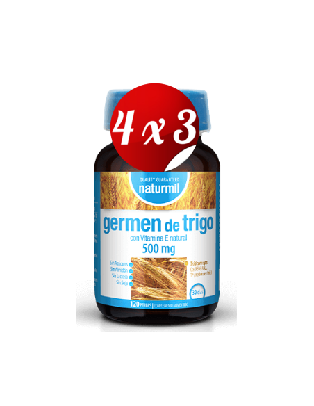 Pack 4x3 uds Gérmen De Trigo 500 Mg Perlas 120 Capsulas De Dietmed