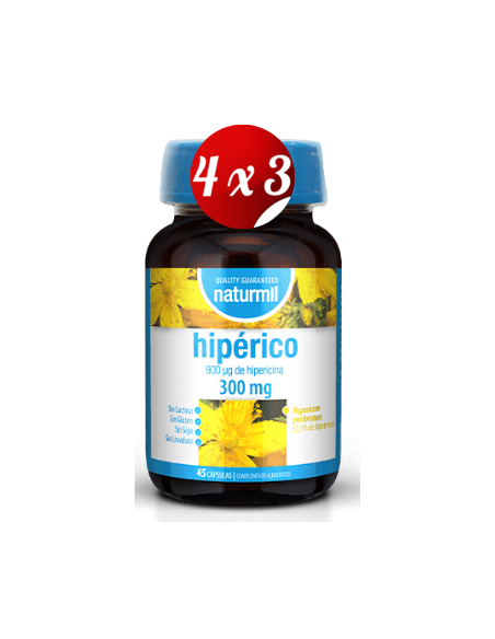 Pack 4x3 uds Hiperico 300 Mg  45 Capsulas De Dietmed