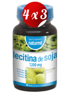 Pack 4x3 uds Lecitina De Soja 1200 Mg Perlas 30 Capsulas De Dietmed