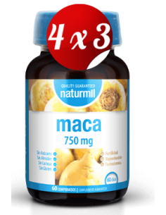 Pack 4x3 uds Maca 750 Mg  60 Comprimidos De Dietmed