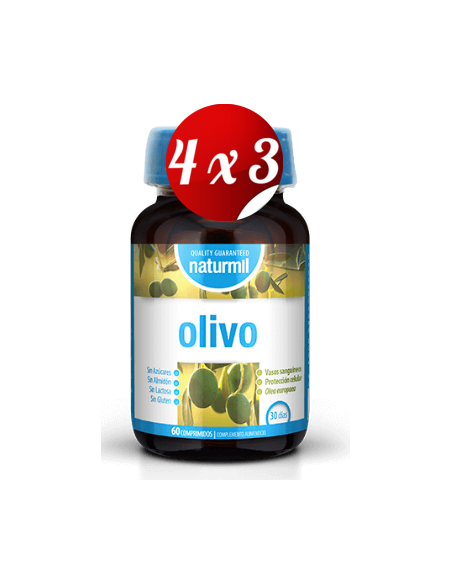 Pack 4x3 uds Olivo 500 Mg  60 Comprimidos De Dietmed