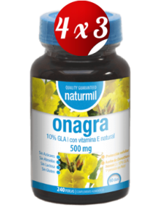 Pack 4x3 uds Onagra 500 Mg Perlas 240 Capsulas De Dietmed