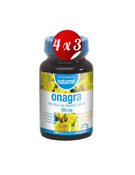 Pack 4x3 uds Onagra 500 Mg Perlas 240 Capsulas De Dietmed