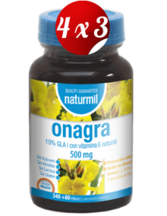 Pack 4x3 uds Onagra 500 Mg Perlas 420 Capsulas De Dietmed