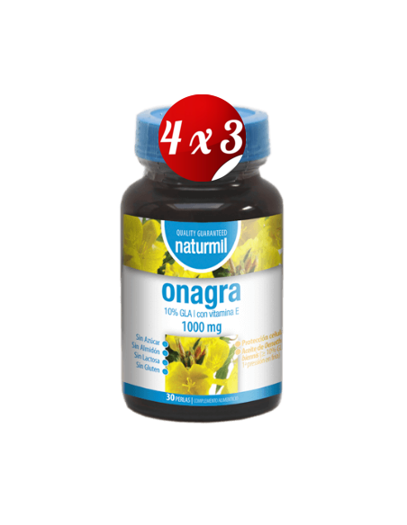 Pack 4x3 uds Onagra 1000 Mg Perlas 30 Capsulas De Dietmed