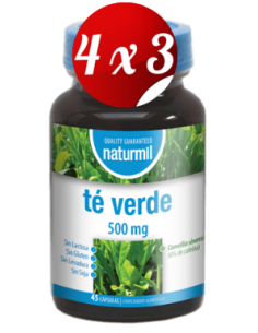 Pack 4x3 uds Té Verde 500 Mg  45 Capsulas De Dietmed