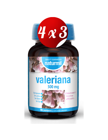 Pack 4x3 uds Valeriana 500 Mg  90 Comprimidos De Dietmed