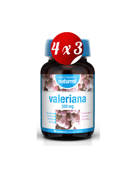Pack 4x3 uds Valeriana 500 Mg  90 Comprimidos De Dietmed