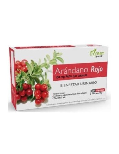 Arandano Rojo + Probioticos 30 Cápsulas  B.Green (Lab. Lebudit)