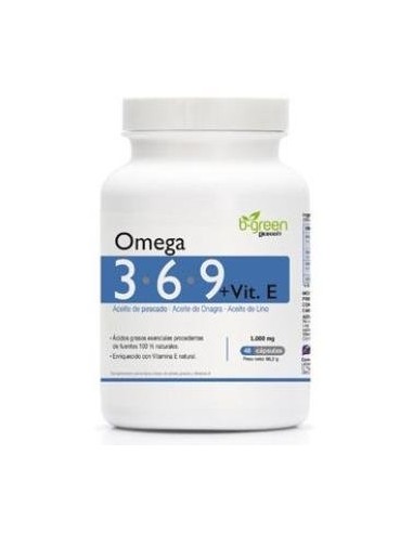 Omega 3-6-9 + Vit. E 48 Cápsulas  B.Green (Lab. Lebudit)
