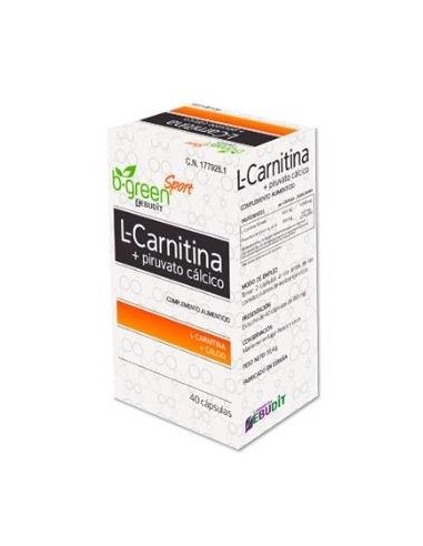 L-Carnitina + Piruvato Calcico 40 Cápsulas  B.Green (Lab. Lebudit)