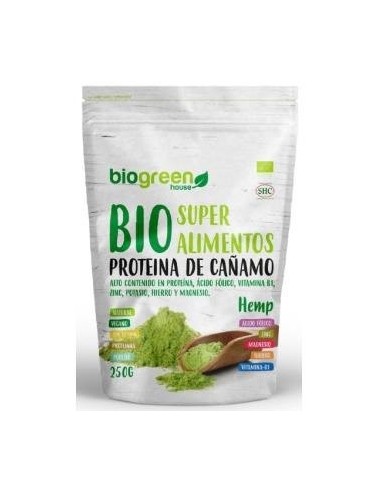 Bio Proteina De Cañamo Superalimento 250 Gramos Biogreen