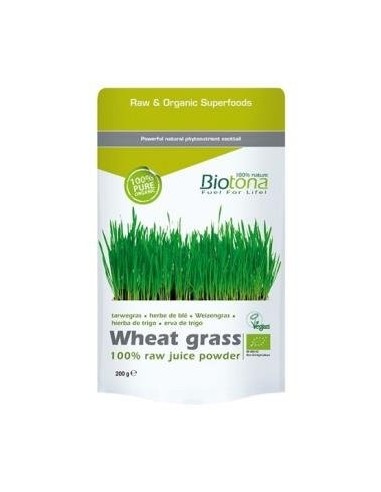 Jus de blé cru d'herbe de blé 150Gr. Biotona Bio