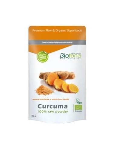 Curcuma Raw Powder 200Gr. Bio de Biotona