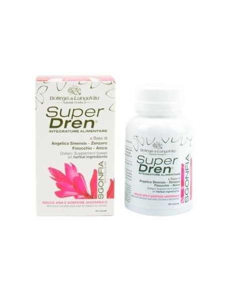 Super Dren Capsulas Sgonfia 60 Cápsulas  Bottega Di Lungavita