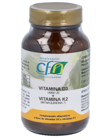 Vitamina D3+K2 60Cap. de Cfn