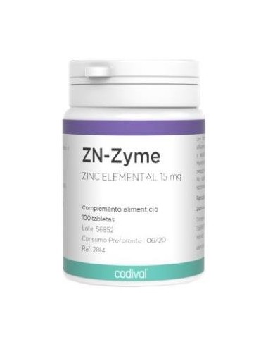 Zn-Zyme 15Miligramos 100 Comprimidos Codival