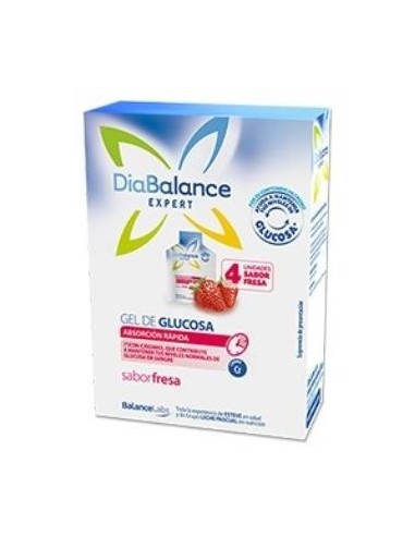 Diabalance Gel Glucosa Absorcion Rapida Fresa 4 Unidades Diabalance
