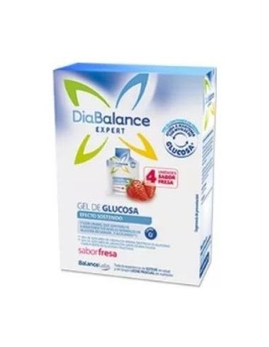 Diabalance Gel Glucosa Efecto Sostenido Fresa 4 Unidades Diabalance