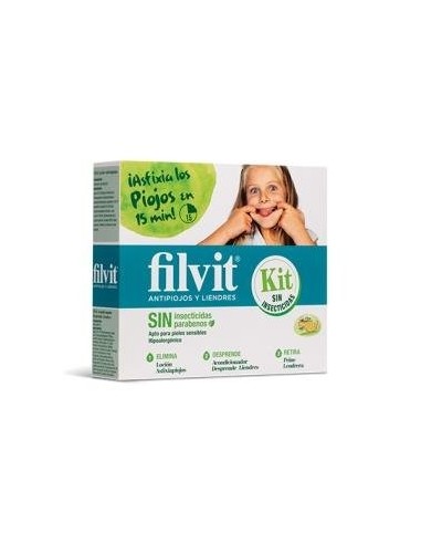 Filvit Kit Dimeticona Locion+Acondicionador+Peine de Filvit
