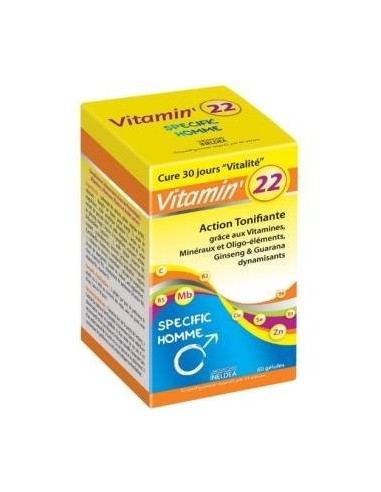 Vitamin 22 Vitaminas-Oligo-Plantas Hombre 60 Cápsulas  Ineldea