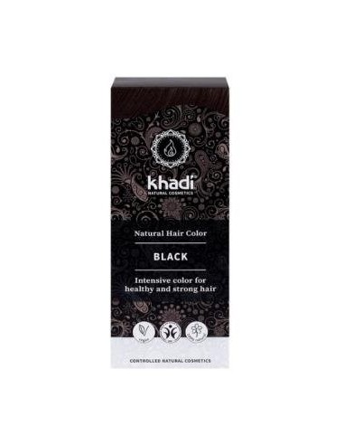 Tinte Herbal Color Negro 100 Gramos Khadi