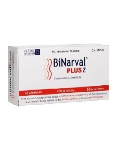 Binarval Plus Z 60 Cápsulas  Narval Pharma, S.A.