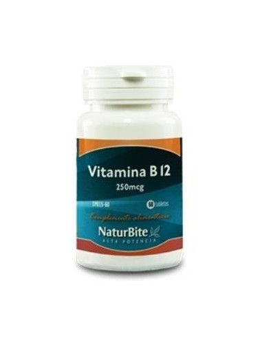 Vitamina B12 250Mcg. 60 Comprimidos de Naturbite