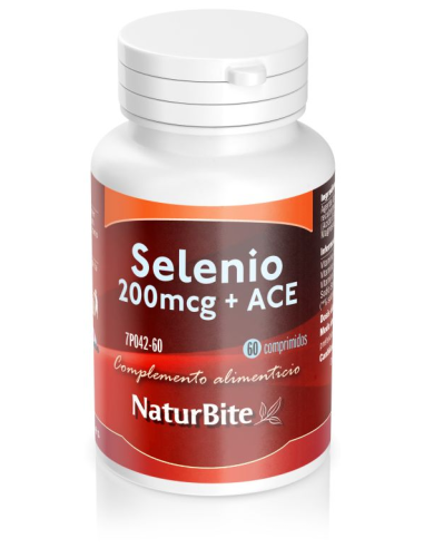 Selenio 200 Microgramos + Ace 60 Comprimidos Naturbite