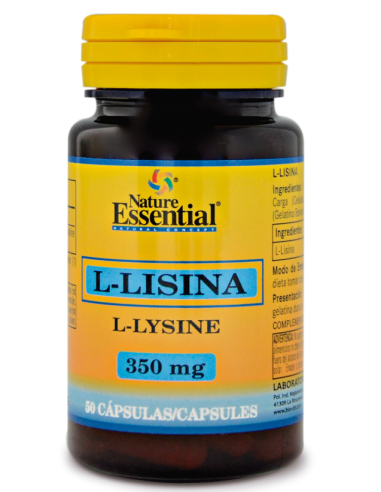 L-lysina 350 mg. 50 cápsulas de Nature Essential