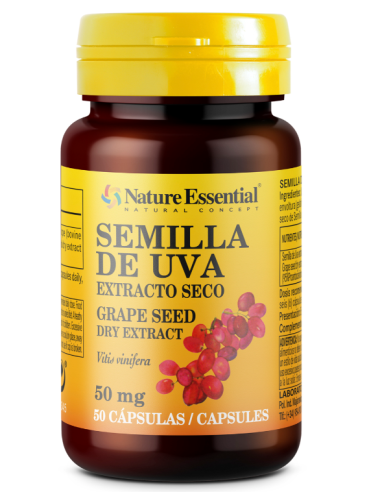 Semilla de uva 50 mg. (extracto seco) 50 cápsulas de Nature Essential