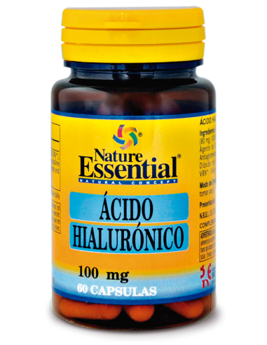 Ácido hialurónico 100 mg. 60 cápsulas de Nature Essential