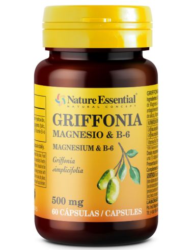 Griffonia 500 mg (5-HTP) + magnesio + B-6. 60 capsulas Nature Essential