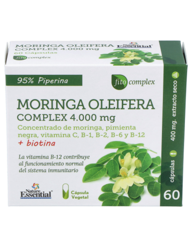 Moringa complex 4000 mg. (ext. Seco) 60 capsulas vegetales de Nature Essential