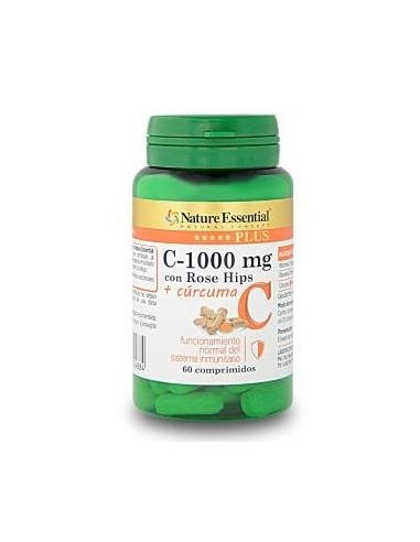 Vit. C+Rose Hips+Curcuma 60 comprimidos de Nature Essential