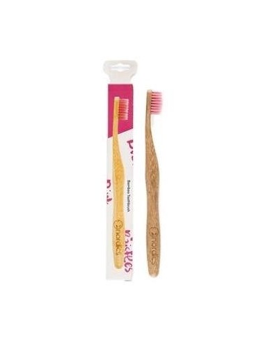 Cepillo Dental Bambu - Rosa Nordics Oral Care