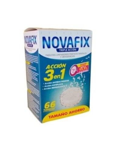 Novafix Tabletas Limpiadoras Triple Accion 66Ud. de Novafix
