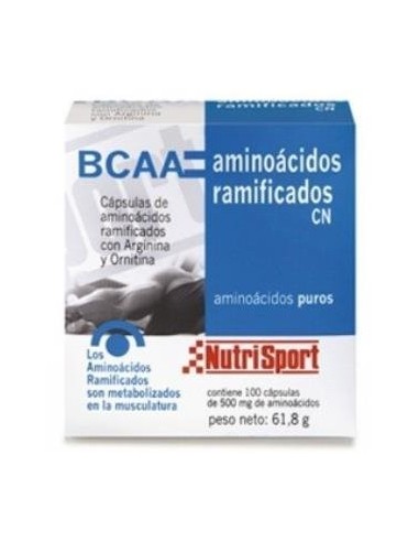 Bcaa Aminoacidos Ramificados 500Mg. 100Cap. Nutrisport