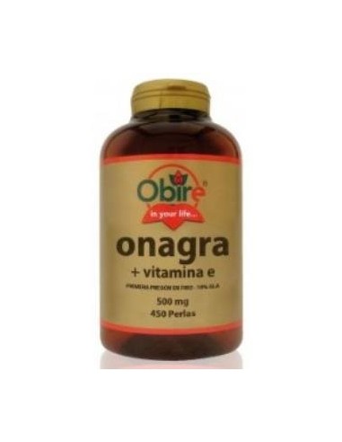 Aceite de onagra 500 mg. (10% GLA) 450 perlas de Obire