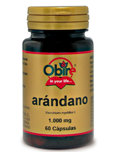 Arandano 1000 mg. 60 capsulas de Obire