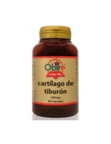 Cartilago de tiburon 740 mg. 90 capsulas de Obire