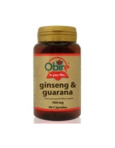 Ginseng & guarana 400 mg. 90 capsulas de Obire