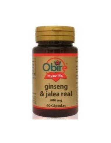 Ginseng & jalea real 600 mg. 60 capsulas de Obire