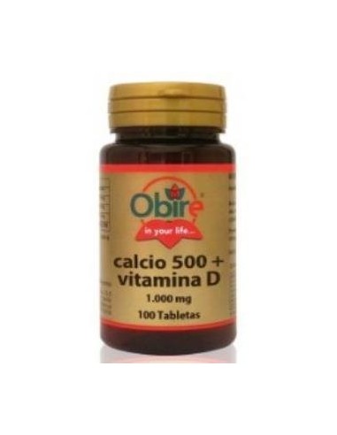 Calcio 500 + vitamina D 100 comprimidos de Obire