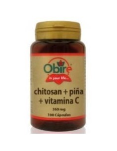 Chitosan + piña + vit. C. 360 mg. 100 capsulas de Obire