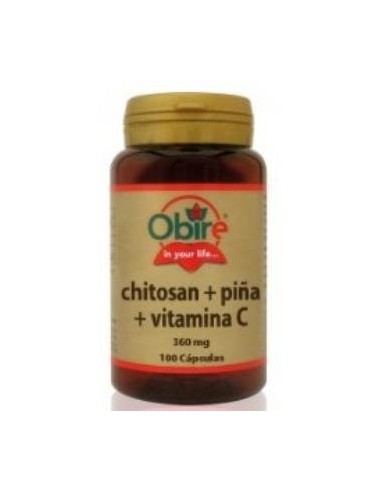 Chitosan + piña + vit. C. 360 mg. 100 capsulas de Obire